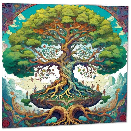 Yggdrasil Tree of Life Greeting Card Norse Nordic 145mm x 145mm