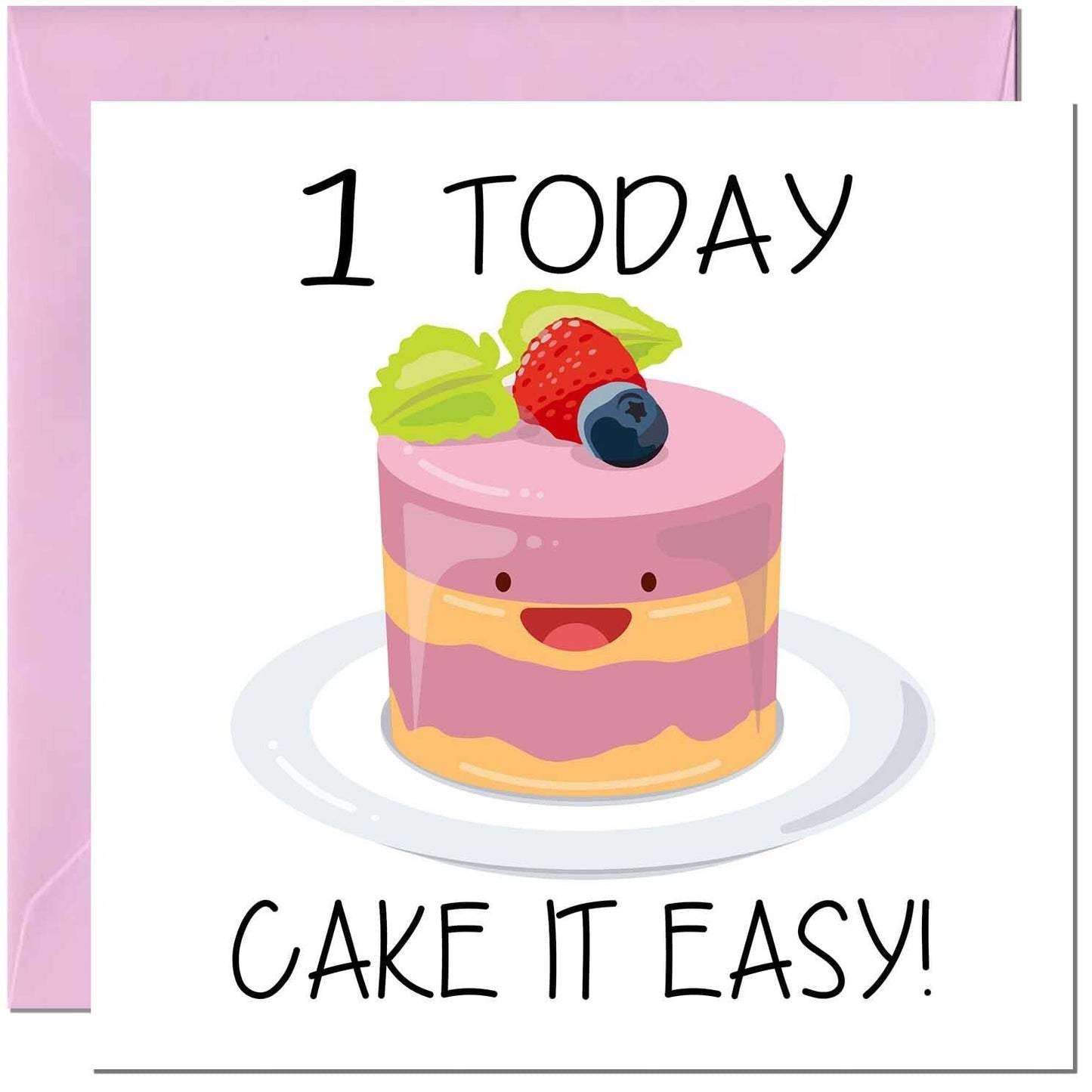 Cute Birthday Card for women girls Cake it easy