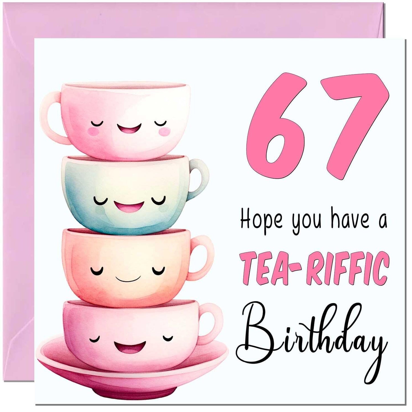 Birthday Card for Women Tea-Riffic Cute