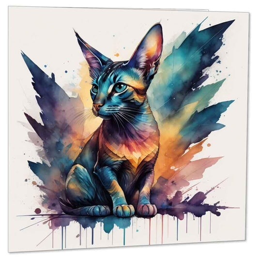 Sphynx Cat Greeting Card - Sphynx Birthday Cards 145 x 145mm