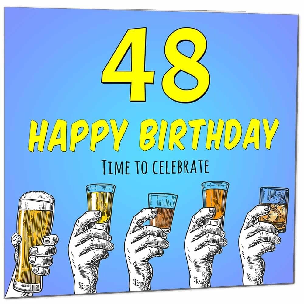 Birthday Card for Men Him Beer Drinks Men's