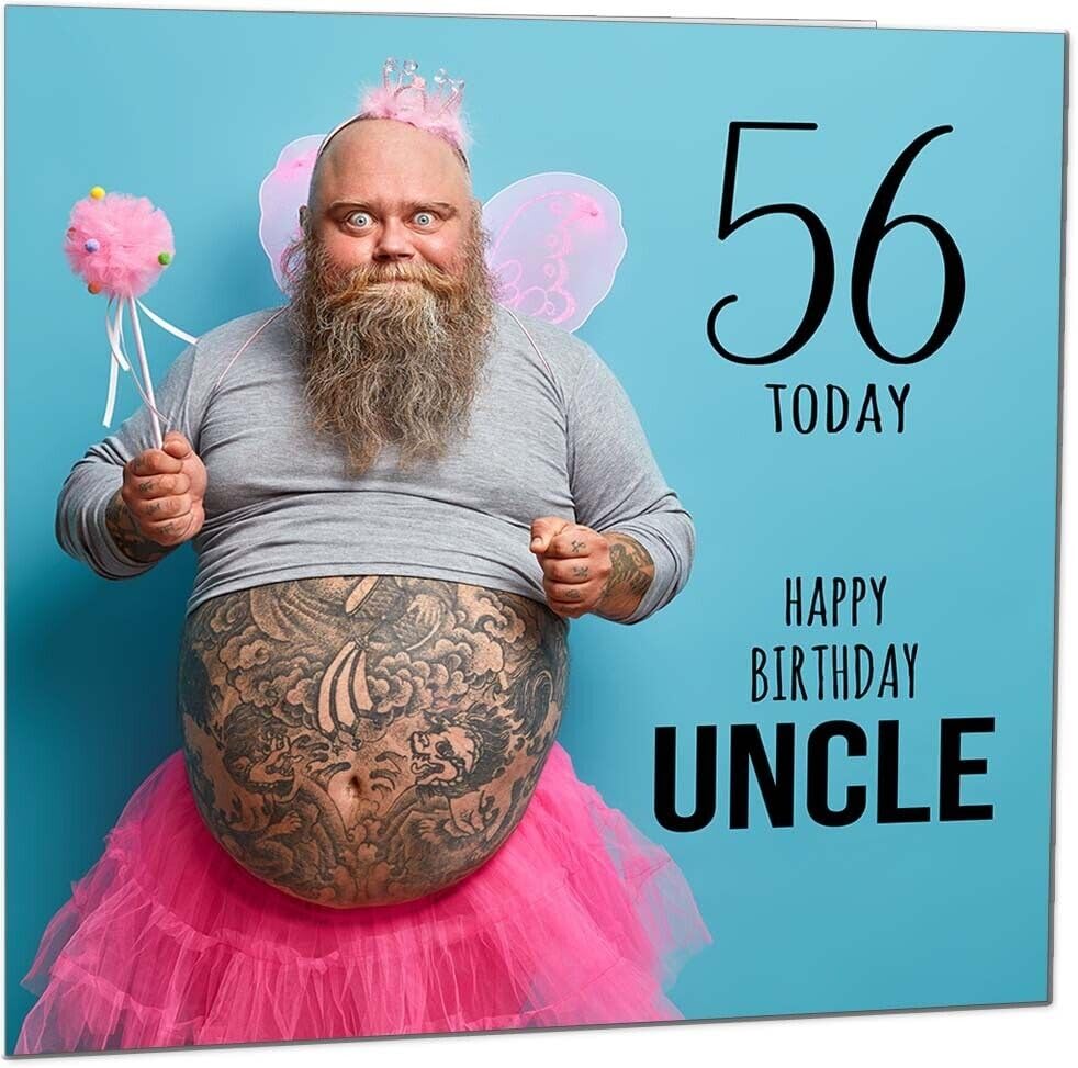 Uncle Funny Birthday Card - Bearded Man Joke Funny Uncles