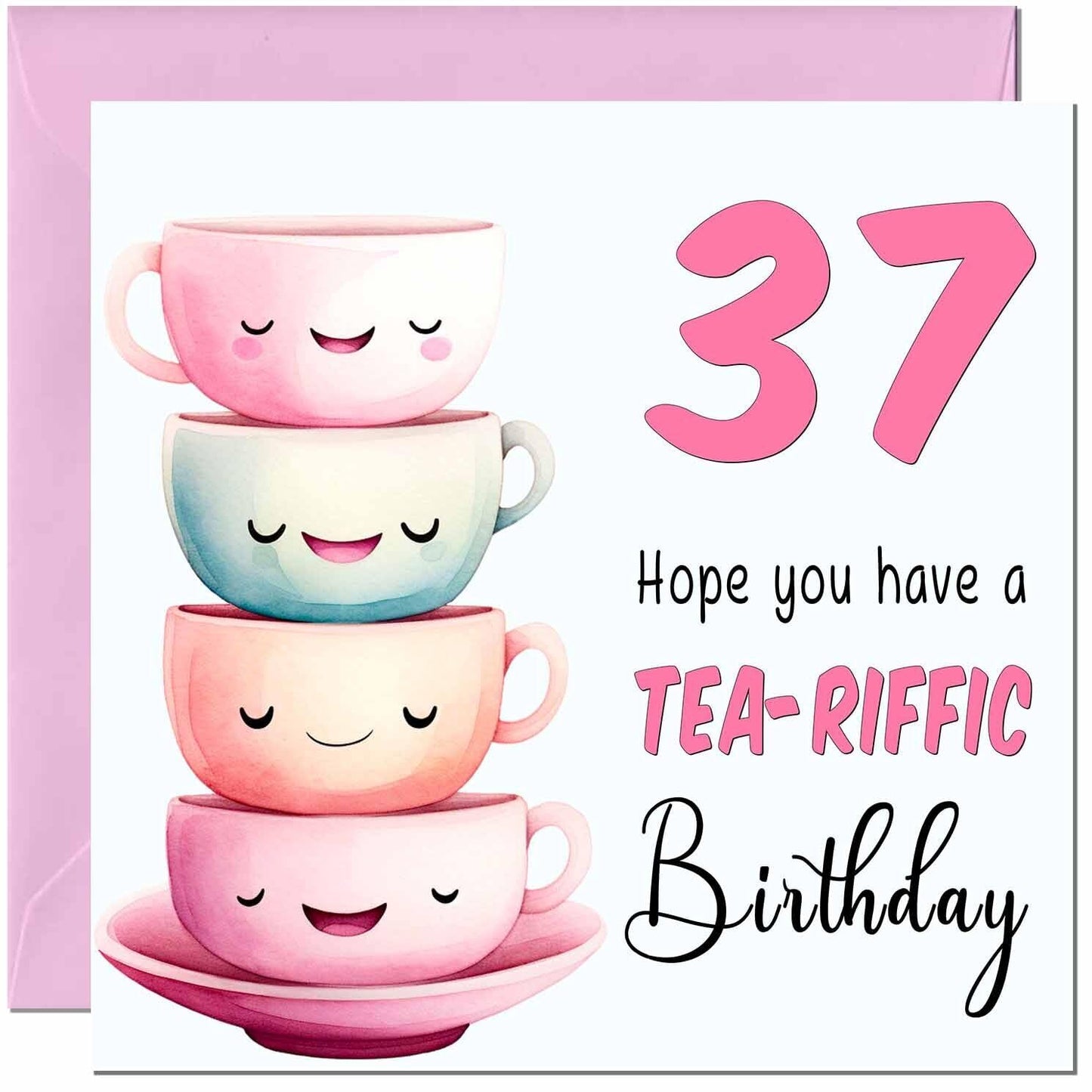 Birthday Card for Women Tea-Riffic Cute