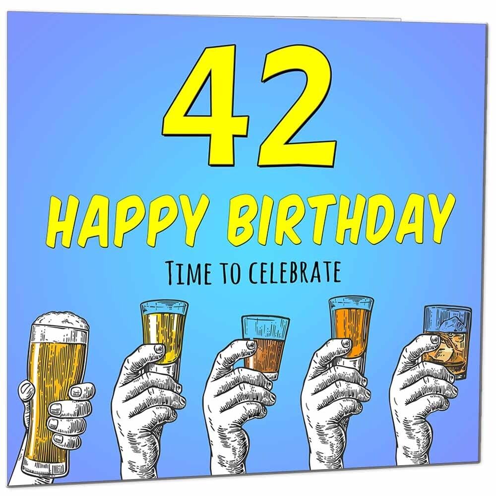 Birthday Card for Men Him Beer Drinks Men's