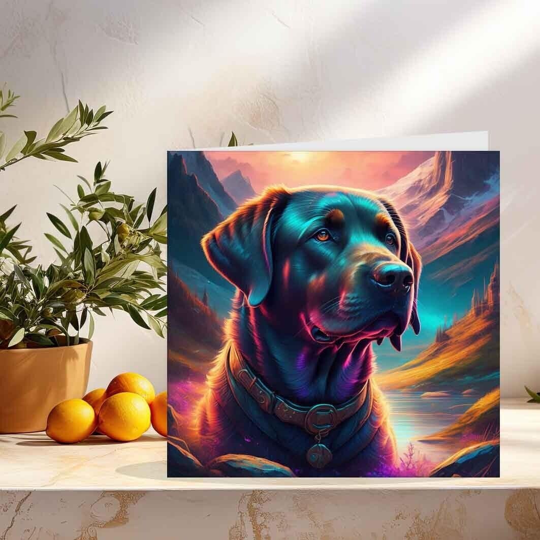 Beautiful Labrador Dog Greeting Card 145mm x 145mm