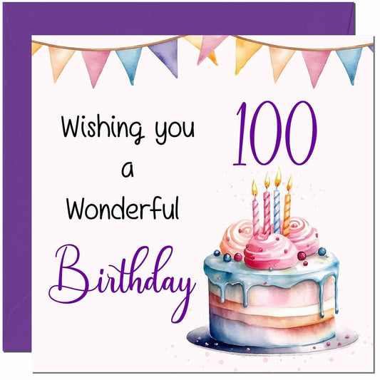 Birthday Card for Men Women Cake Numbers