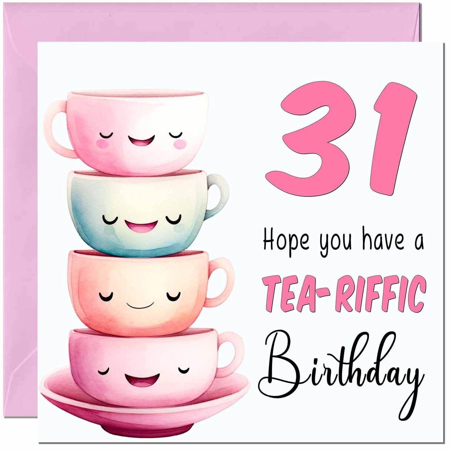 Birthday Card for Women Tea-Riffic Cute