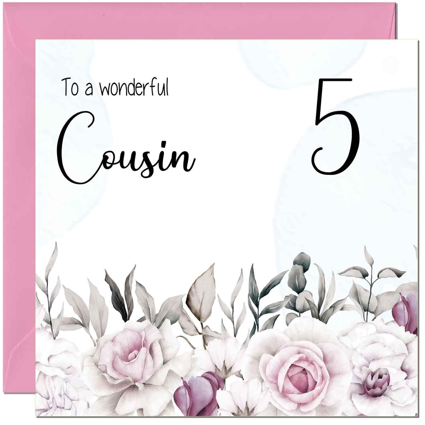 Cousin Birthday Card Floral Elegant Best Cousin's
