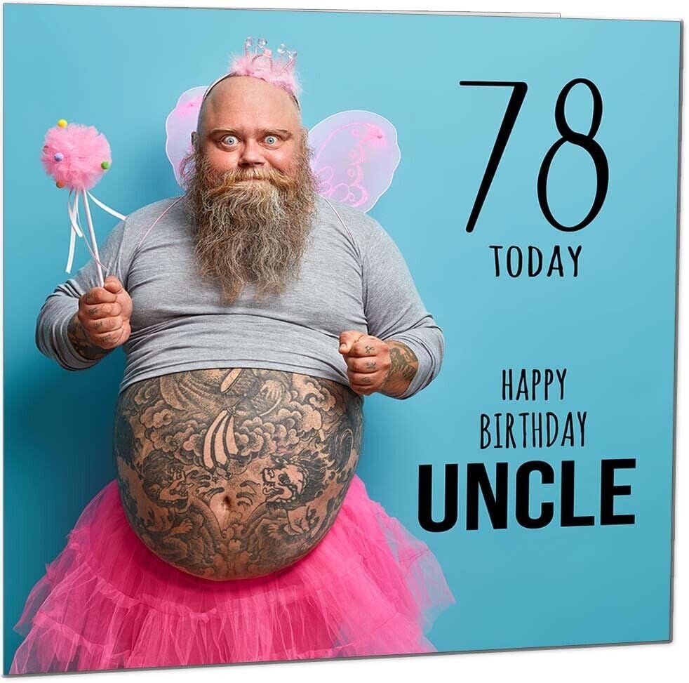 Uncle Funny Birthday Card - Bearded Man Joke Funny Uncles