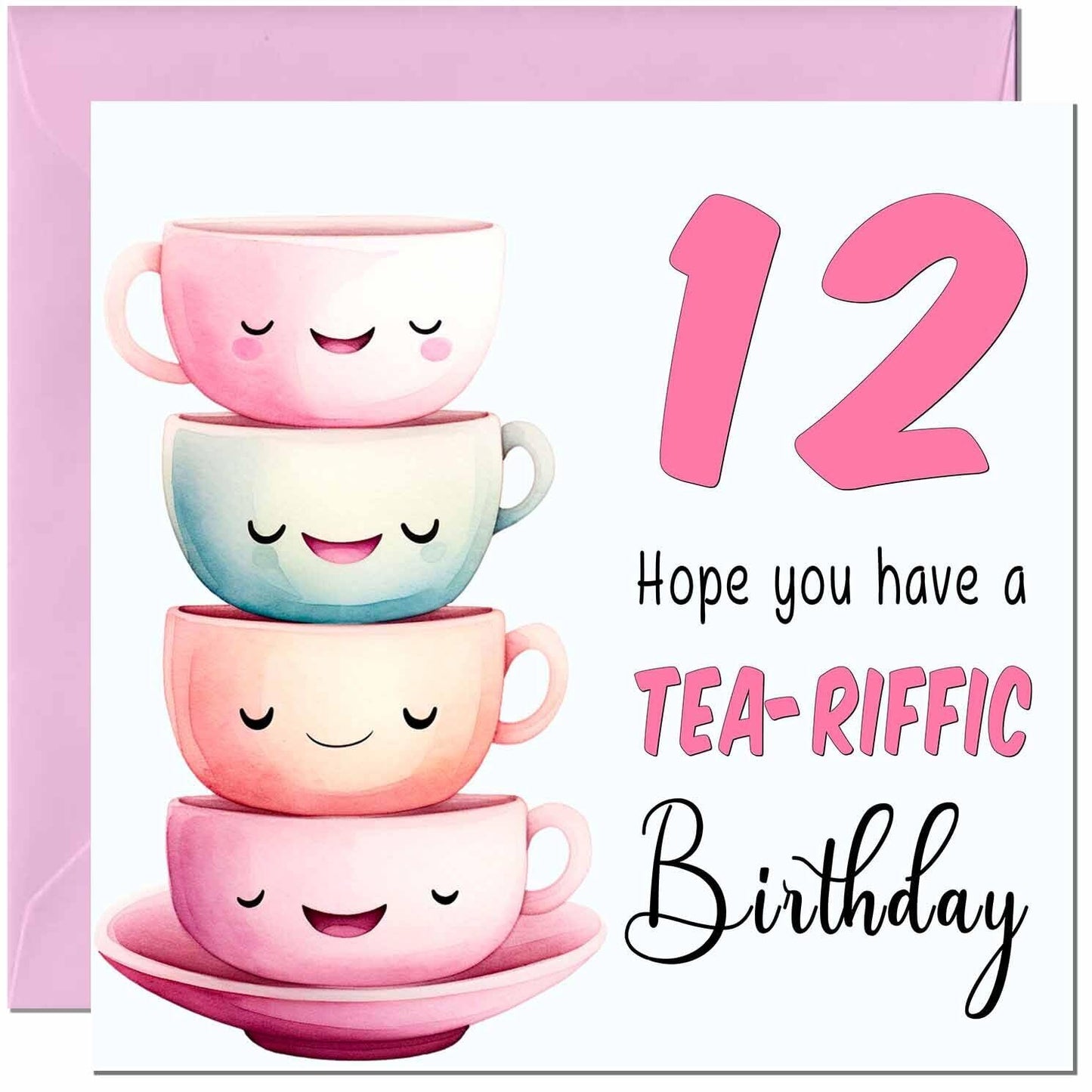 Birthday Card for Women Tea-Riffic Cute