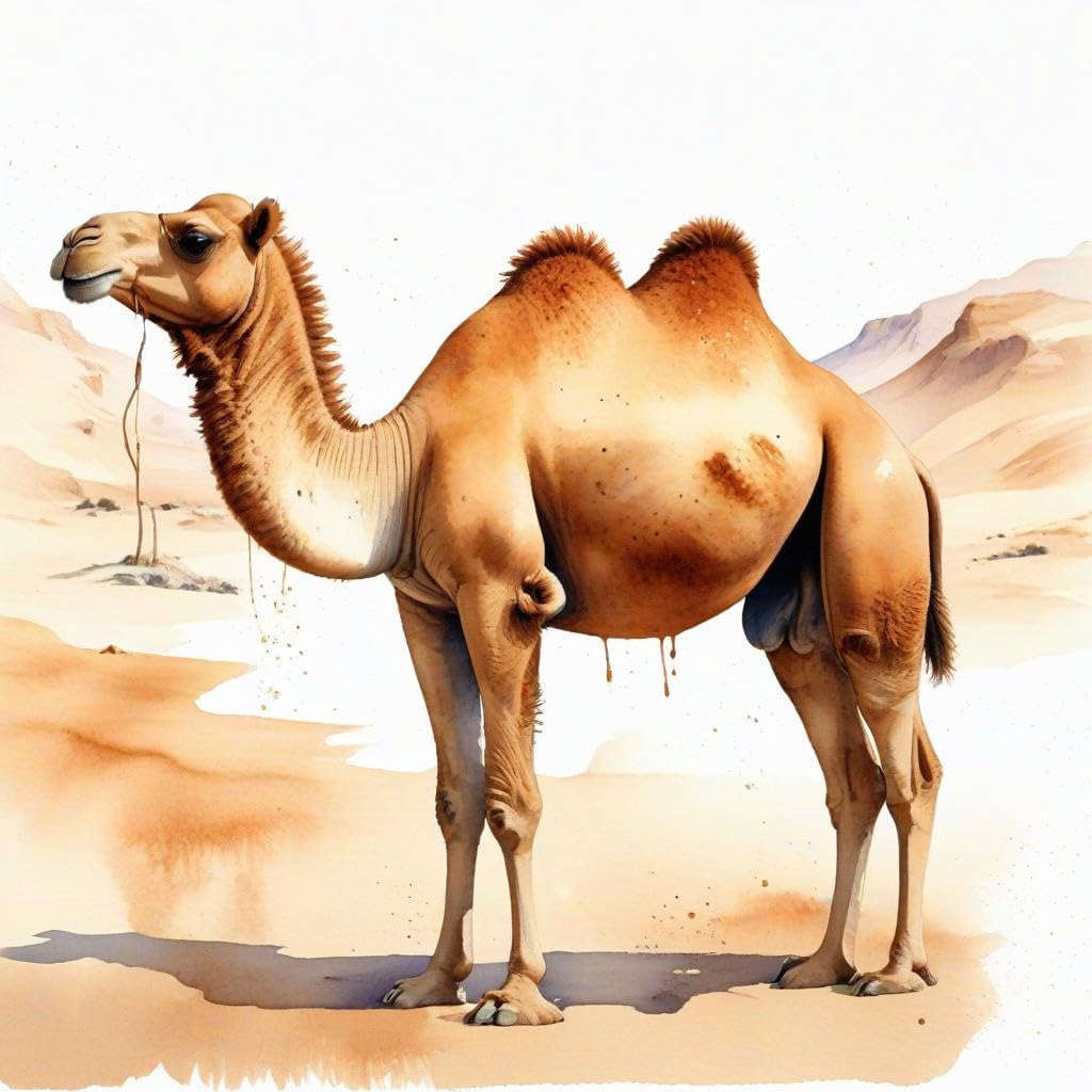 Camel Desert Greeting Card - Any Occasion - 145 x 145mm