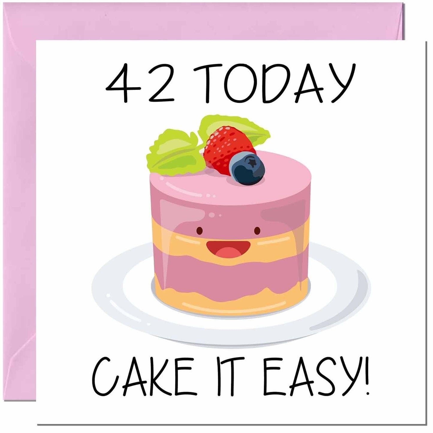 Cute Birthday Card for women girls Cake it easy