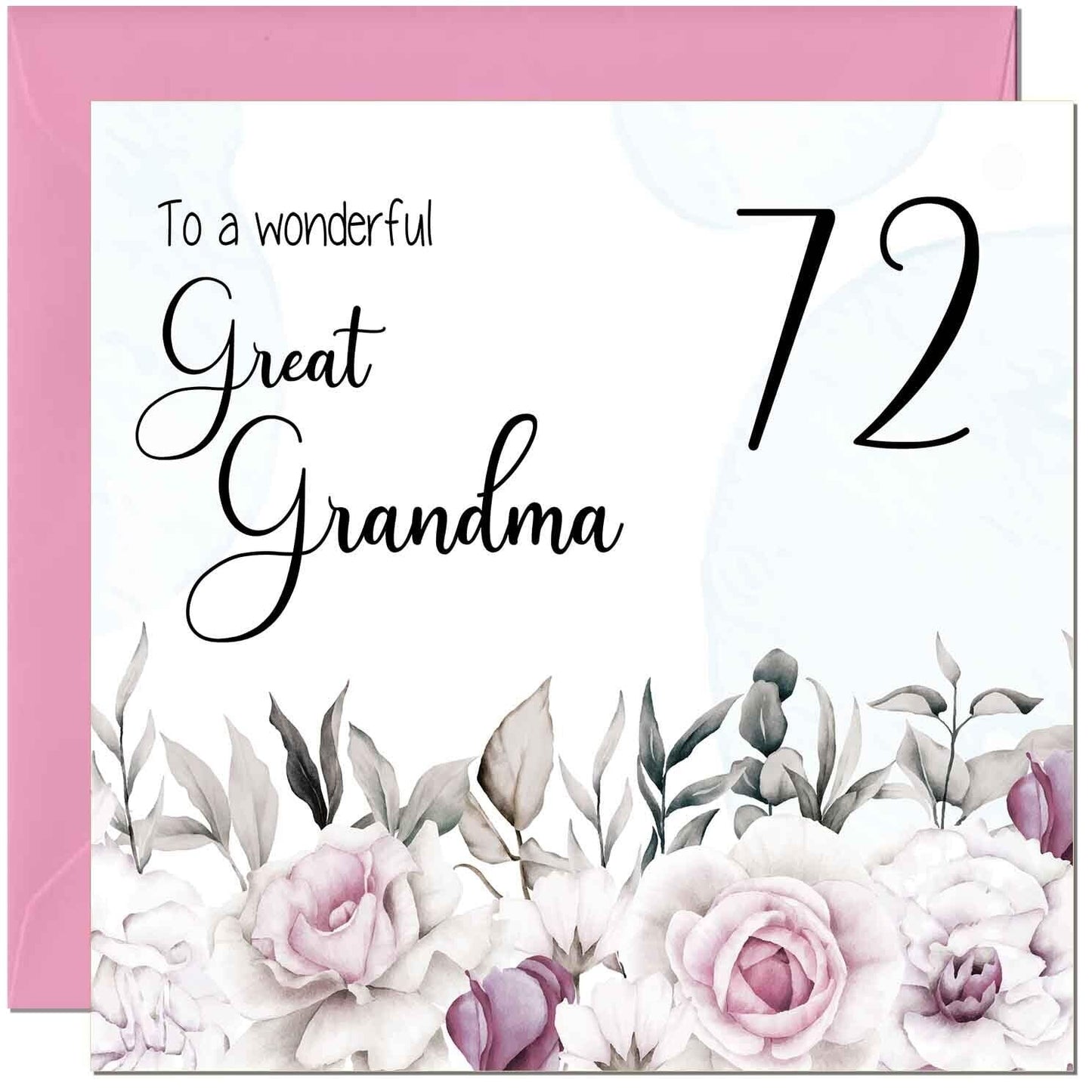 Great Grandma Birthday Card - Floral Elegant