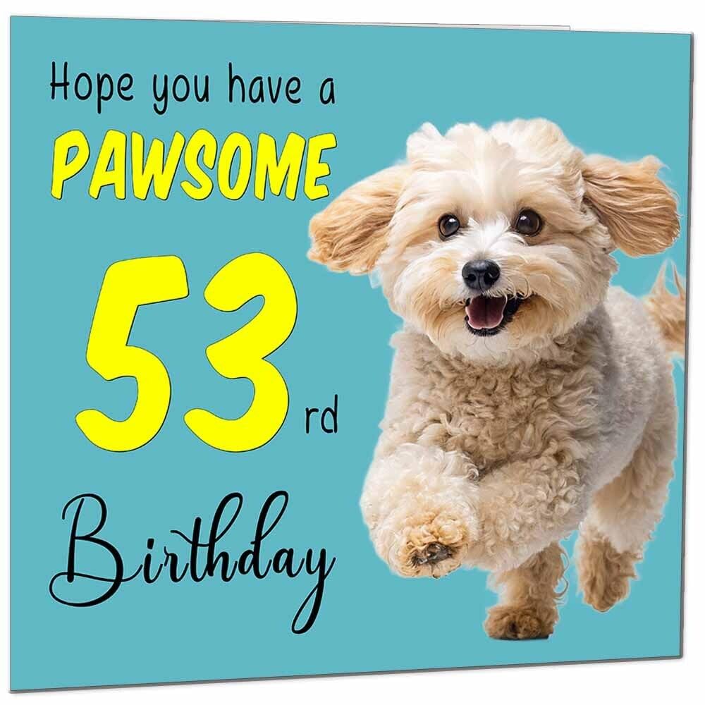 Birthday Card for Men Women Dog Pawsome