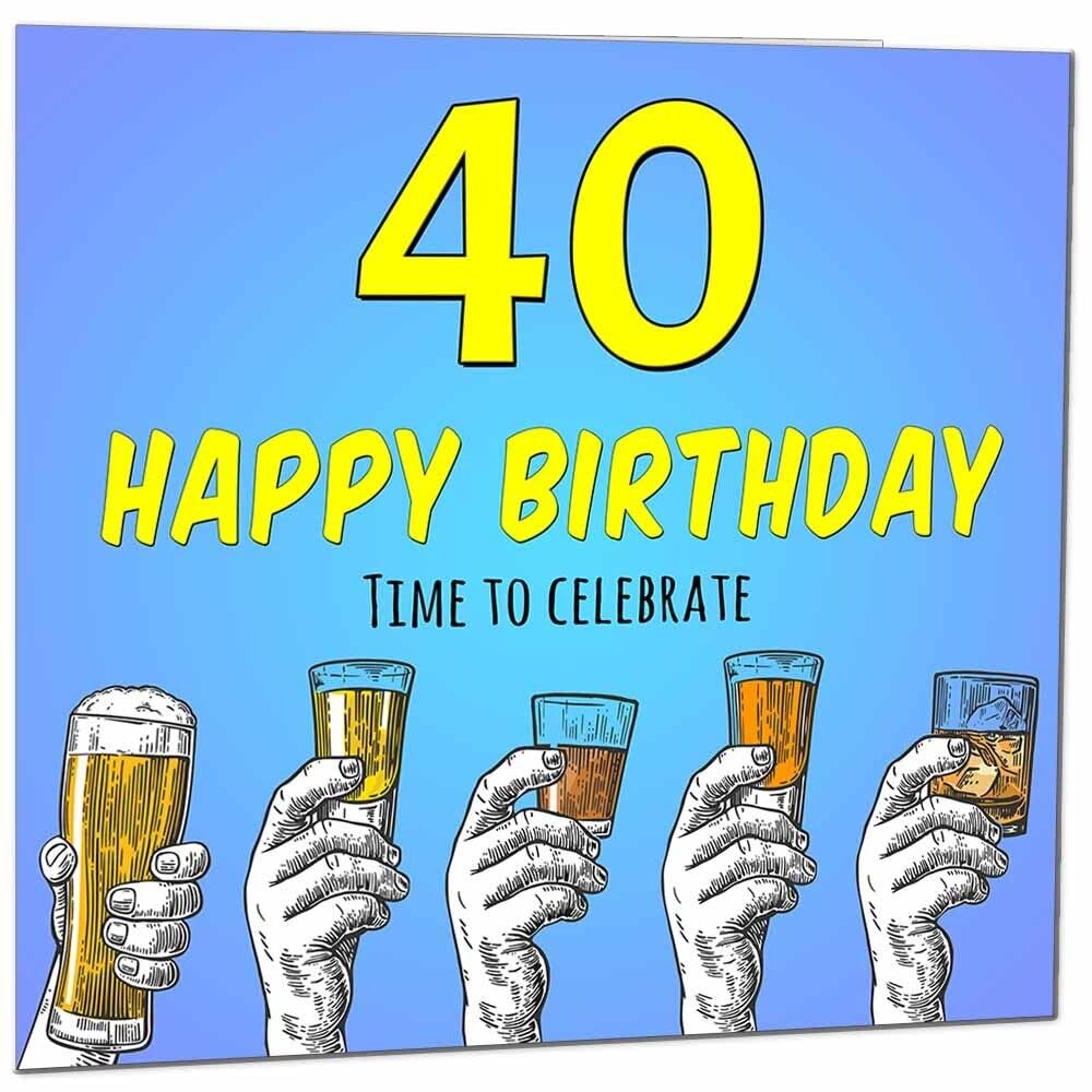 Birthday Card for Men Him Beer Drinks Men's