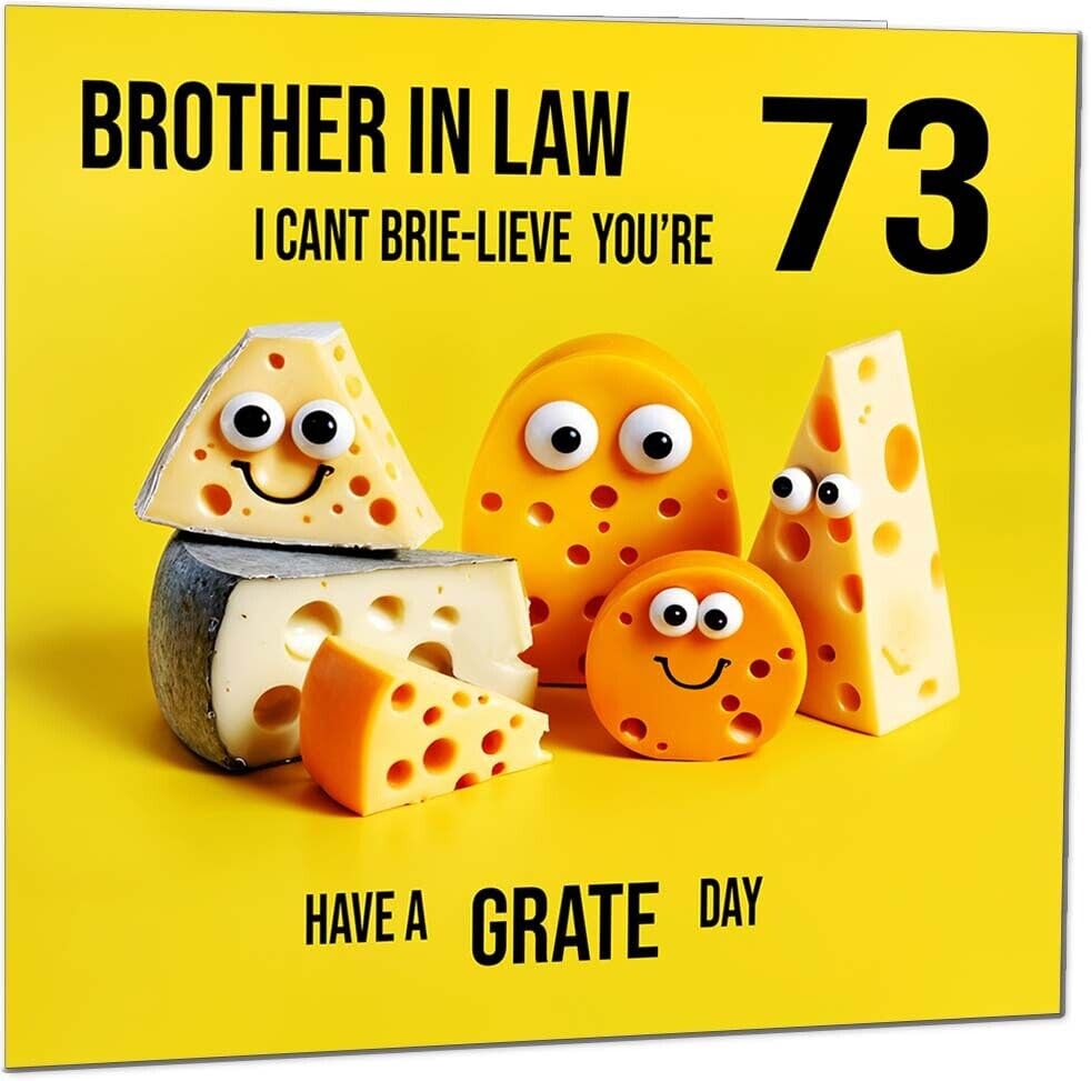 Brother in Law Birthday Card - Cheese Pun Funny Brother In Laws