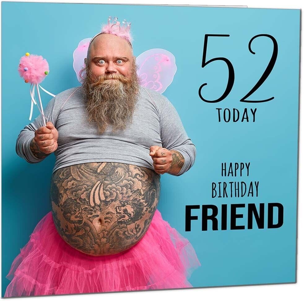 Friends Funny Birthday Card - Bearded Man Joke Funny Best Friend