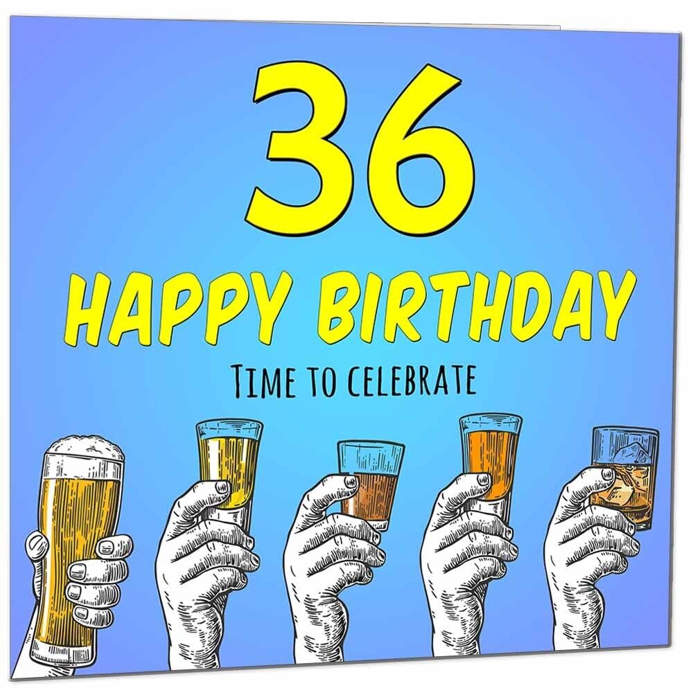 Birthday Card for Men Him Beer Drinks Men's