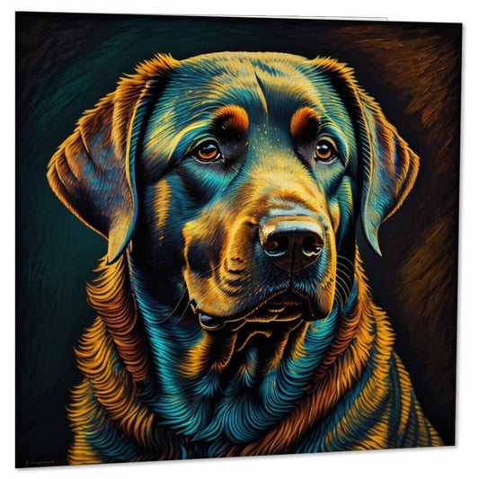 Labrador Dog Drawing Greeting Birthday Card 145 x 145mm