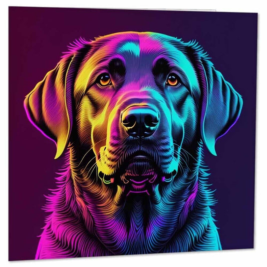 Labrador Art Greeting Card 145 x 145mm Dog Labrador Card