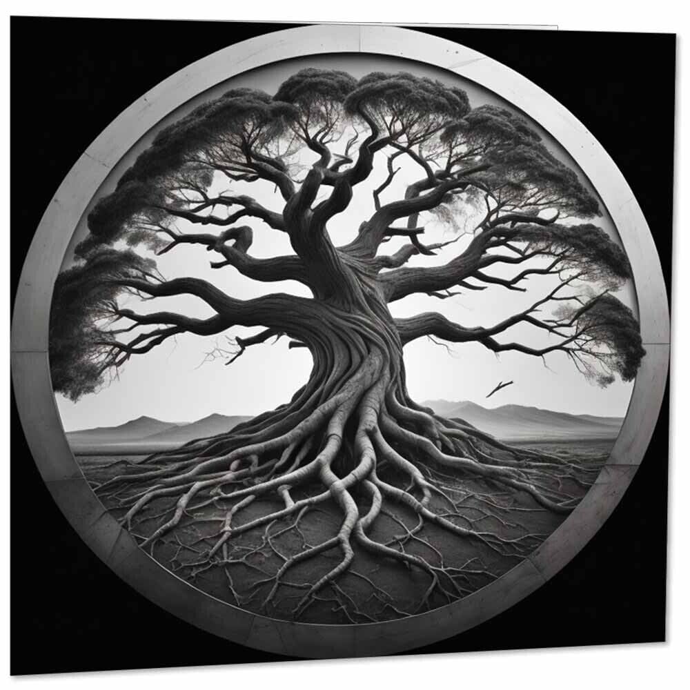 Tree of Life Greeting Card Yggdrasil Card 145mm x 145mm