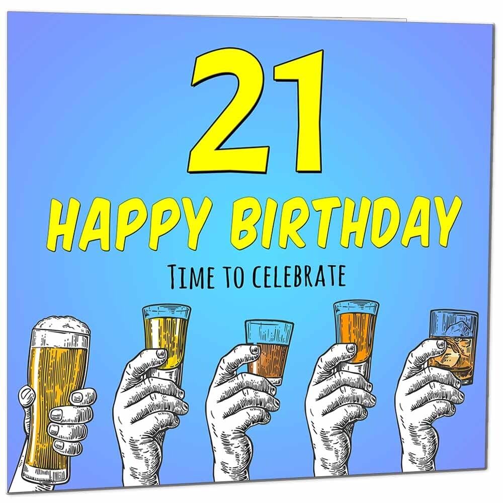 Birthday Card for Men Him Beer Drinks Men's