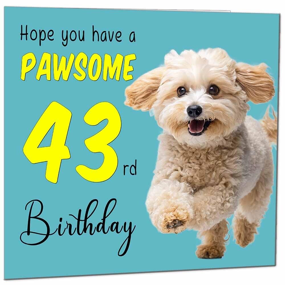 Birthday Card for Men Women Dog Pawsome