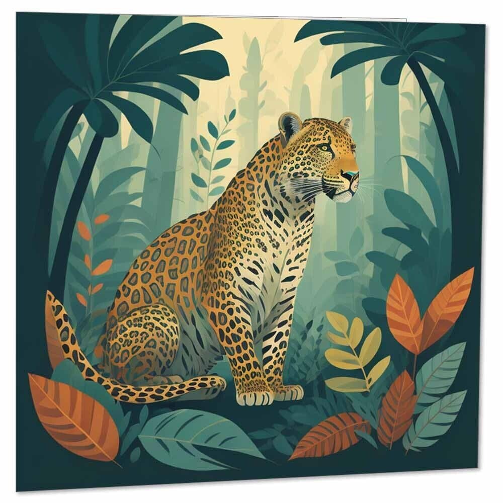 Leopard Greeting Card - 145 x 145mm