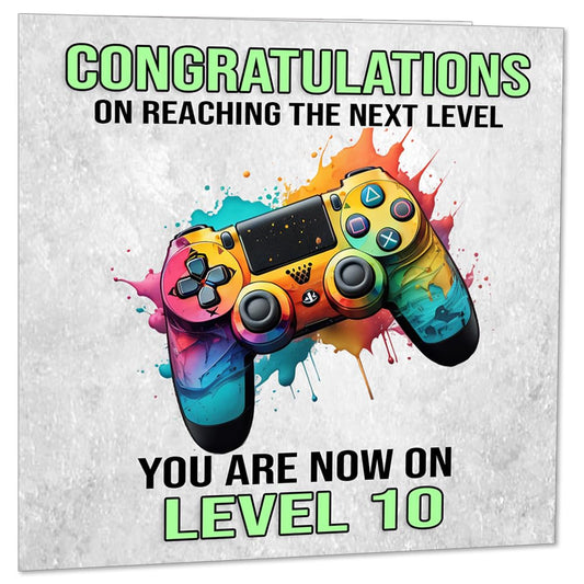 Gaming Birthday Card Gamer Happy Birthday Card Teenager Boys 145 x 145mm