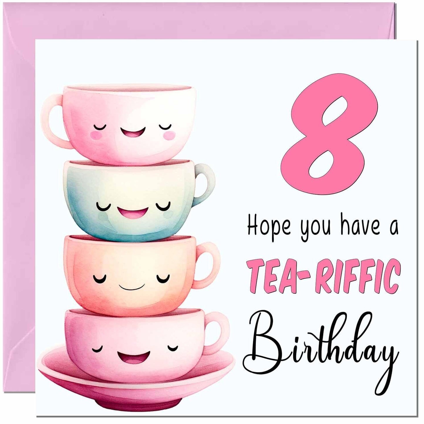 Birthday Card for Women Tea-Riffic Cute