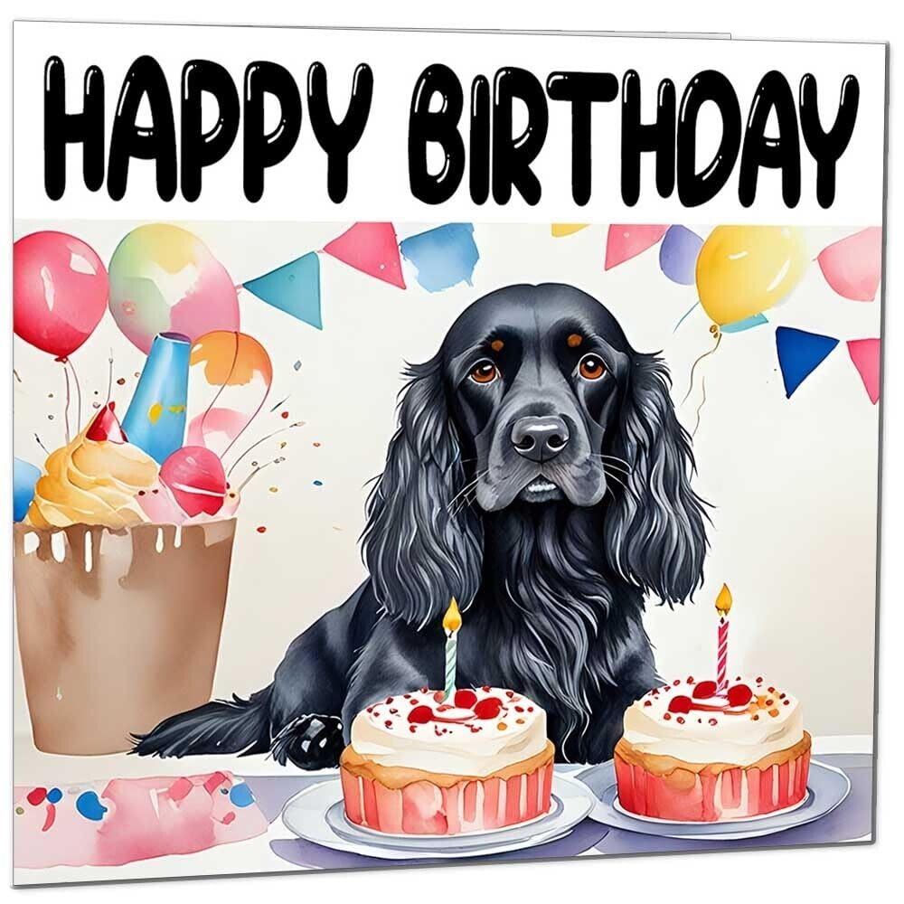 Cavalier King Charles Spaniel Birthday Card - Dog B'day Card 145 x 145mm