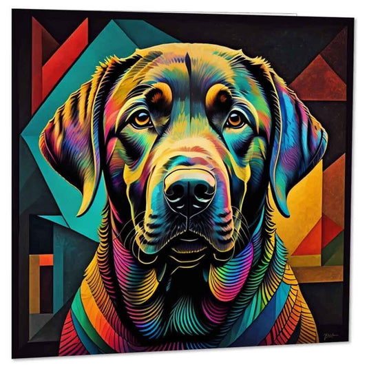 Labrador Dog Design Greeting Cards Birthday Card - Square 145mm x 145mm