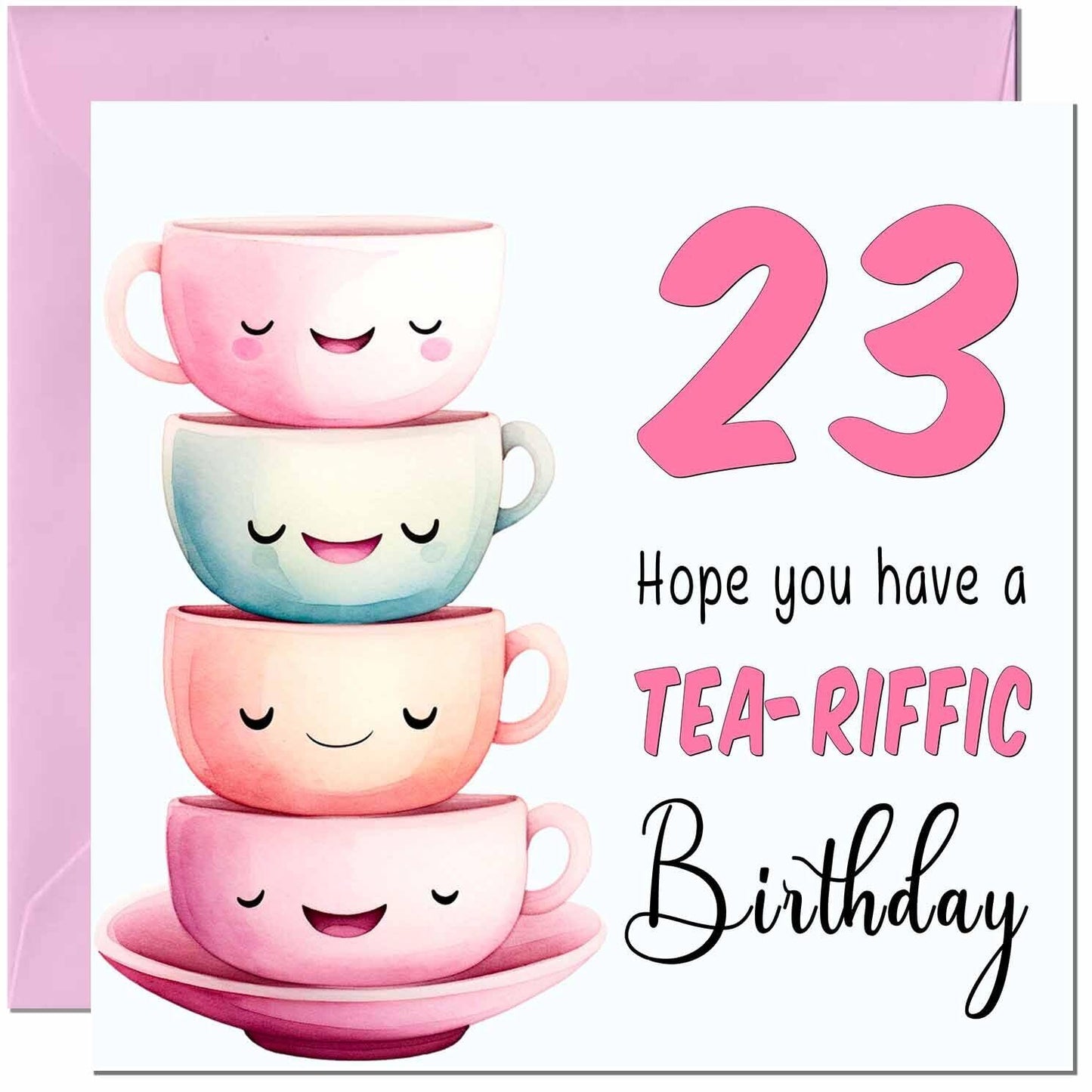 Birthday Card for Women Tea-Riffic Cute