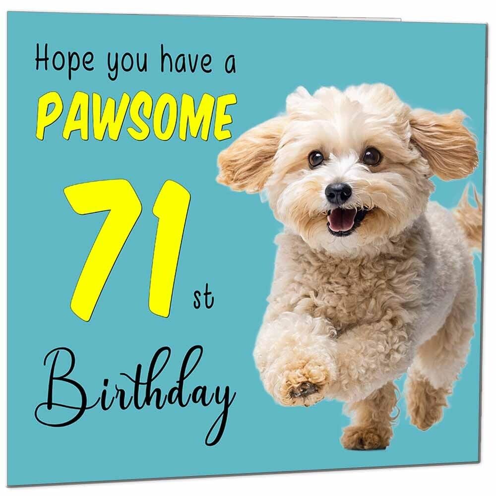 Birthday Card for Men Women Dog Pawsome