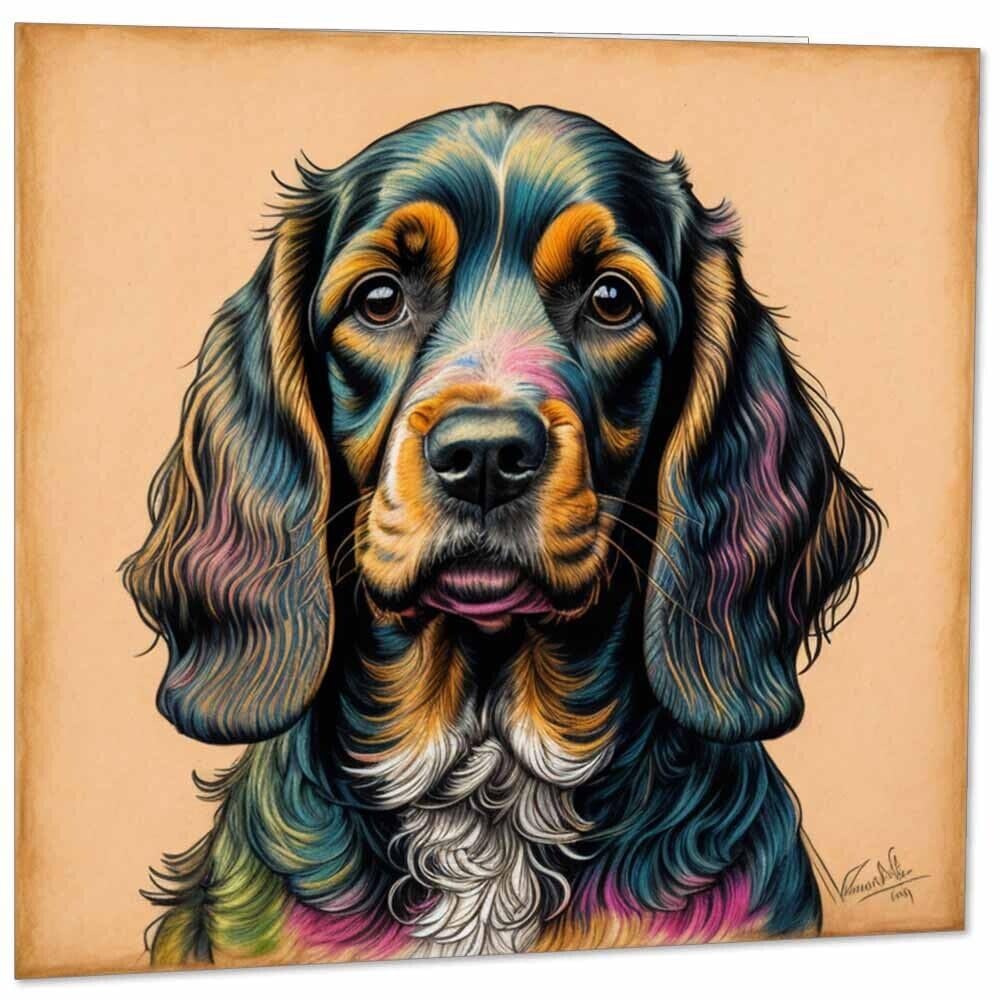 Cocker Spaniel Greeting Card - Cocker Spaniel Dog 145mm x 145mm