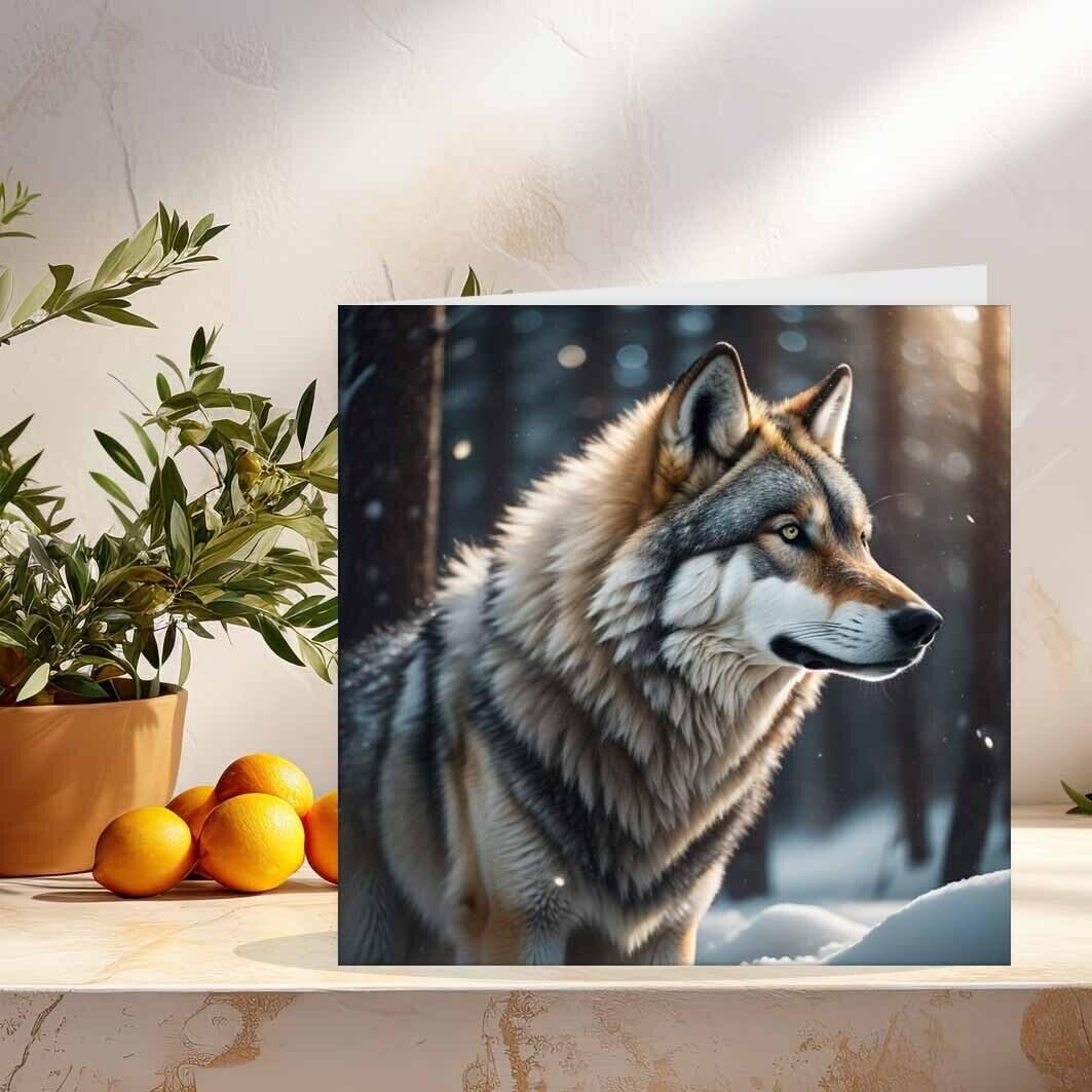 Wolf Greeting Card - Wolf Birthday Card 145 x 145mm