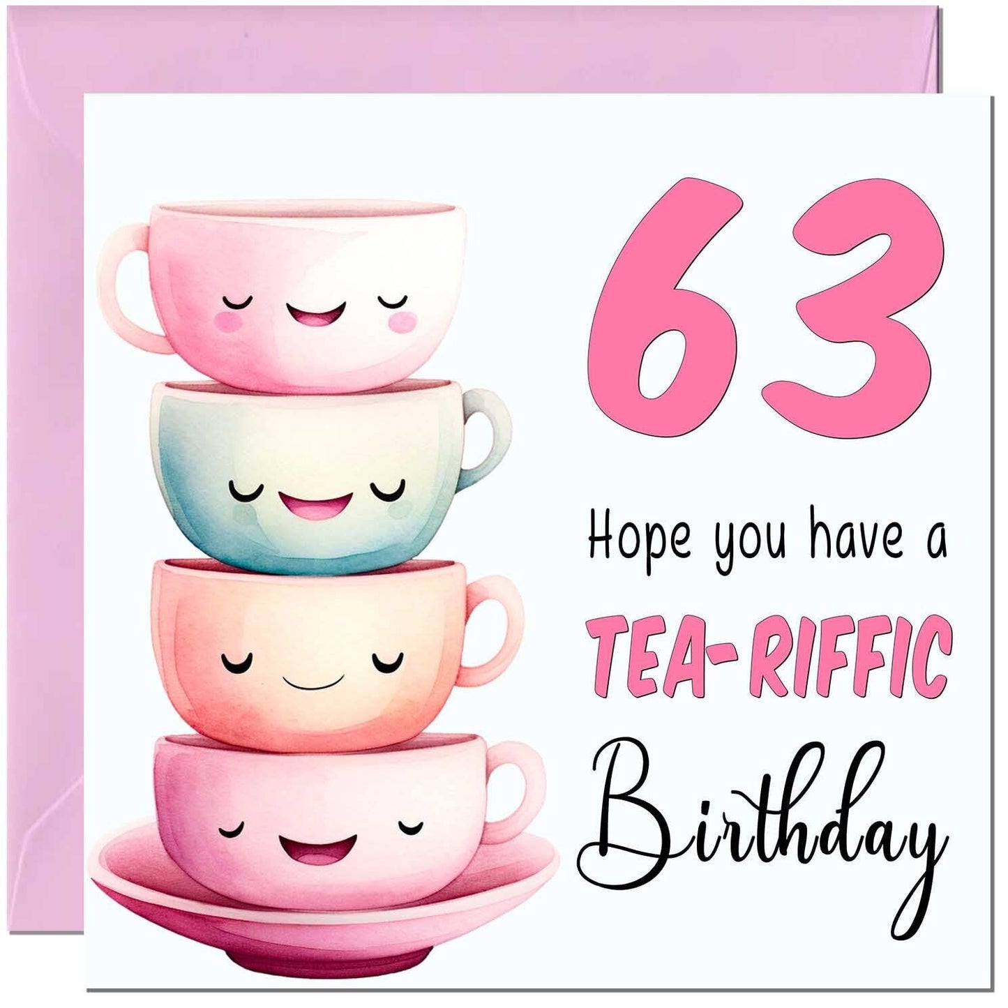 Birthday Card for Women Tea-Riffic Cute