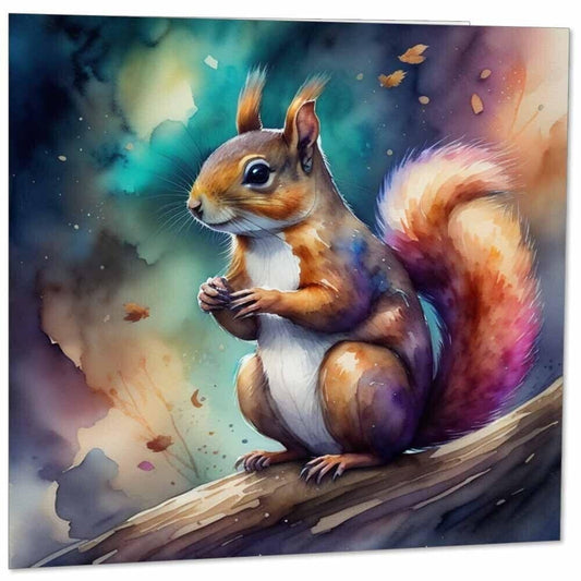 Squirrel Greeting Card - 145mm x 145mm - Square