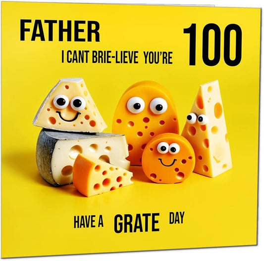 Father funny Birthday Card for Dad - Cheese Pun Funny Dad