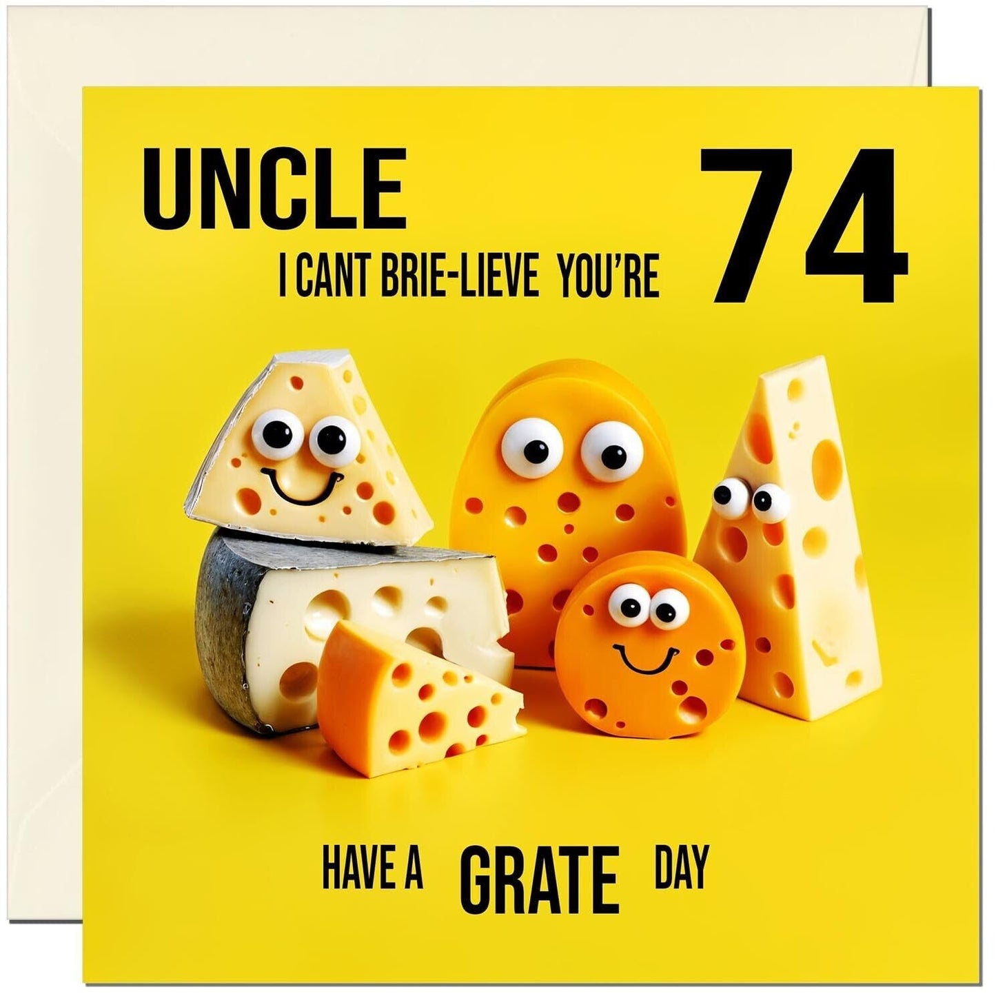 Uncle funny Birthday Card for Uncle - Cheese Pun Funny Uncles