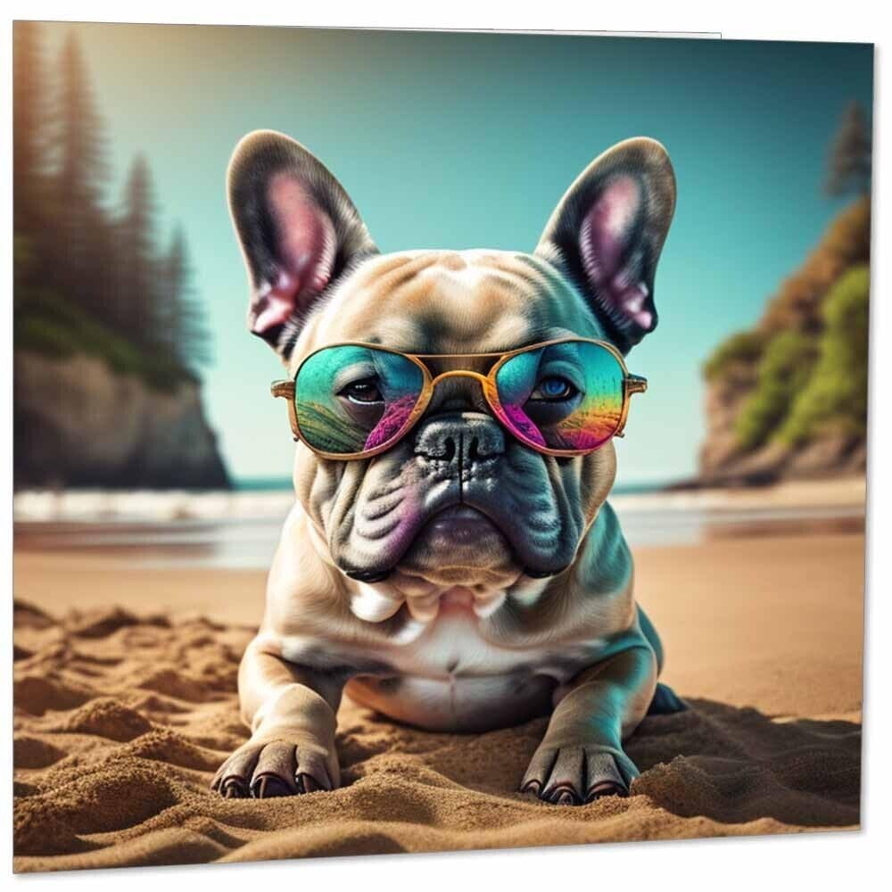 French Bulldog Greeting Card - Cool French Bulldog 145mm x 145mm