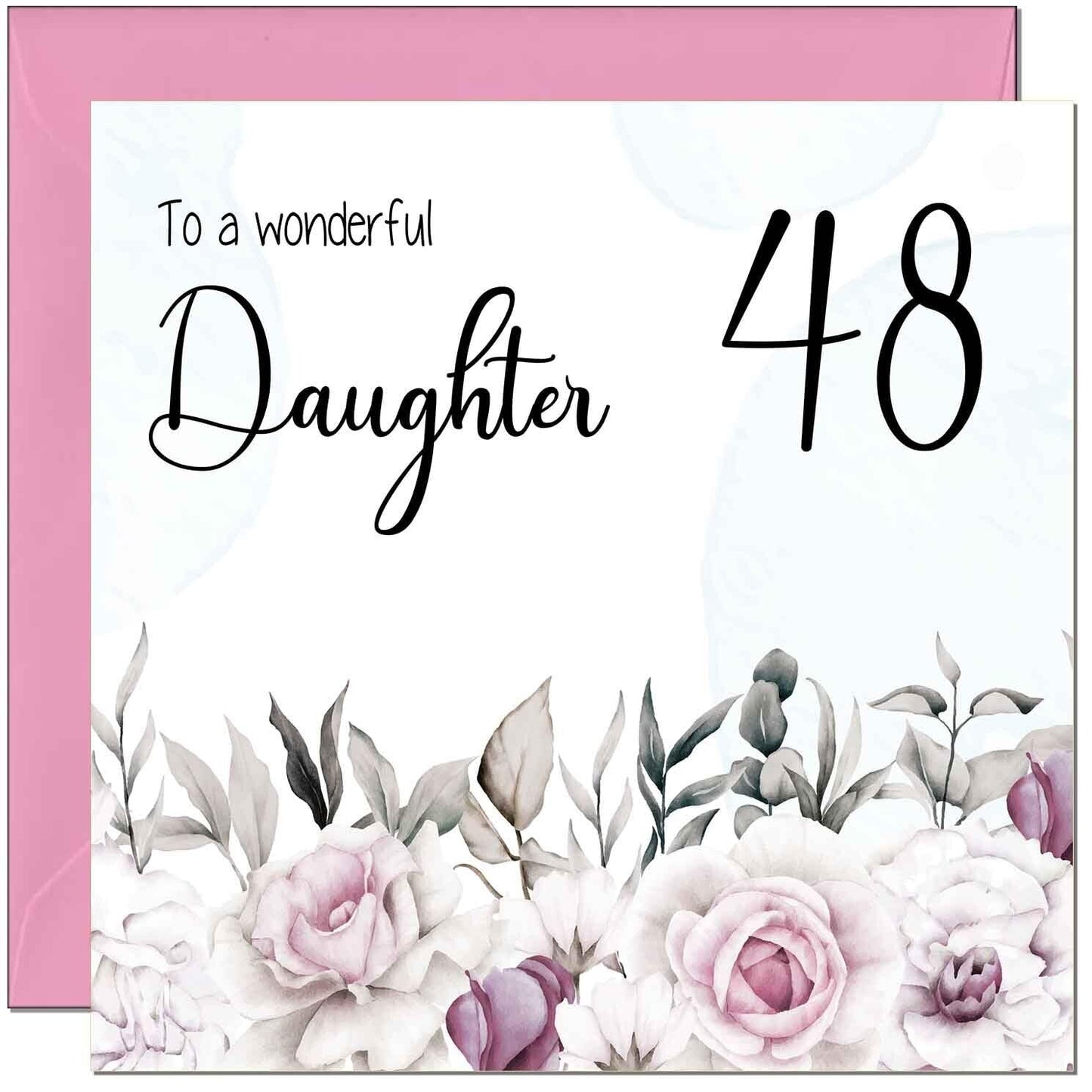 Daughter Birthday Card for Daughter Floral Elegant