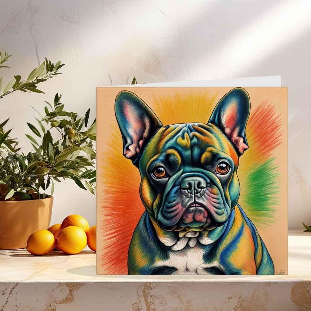 French Bulldog Greeting Card French Bulldog Dog 145mm x 145mm