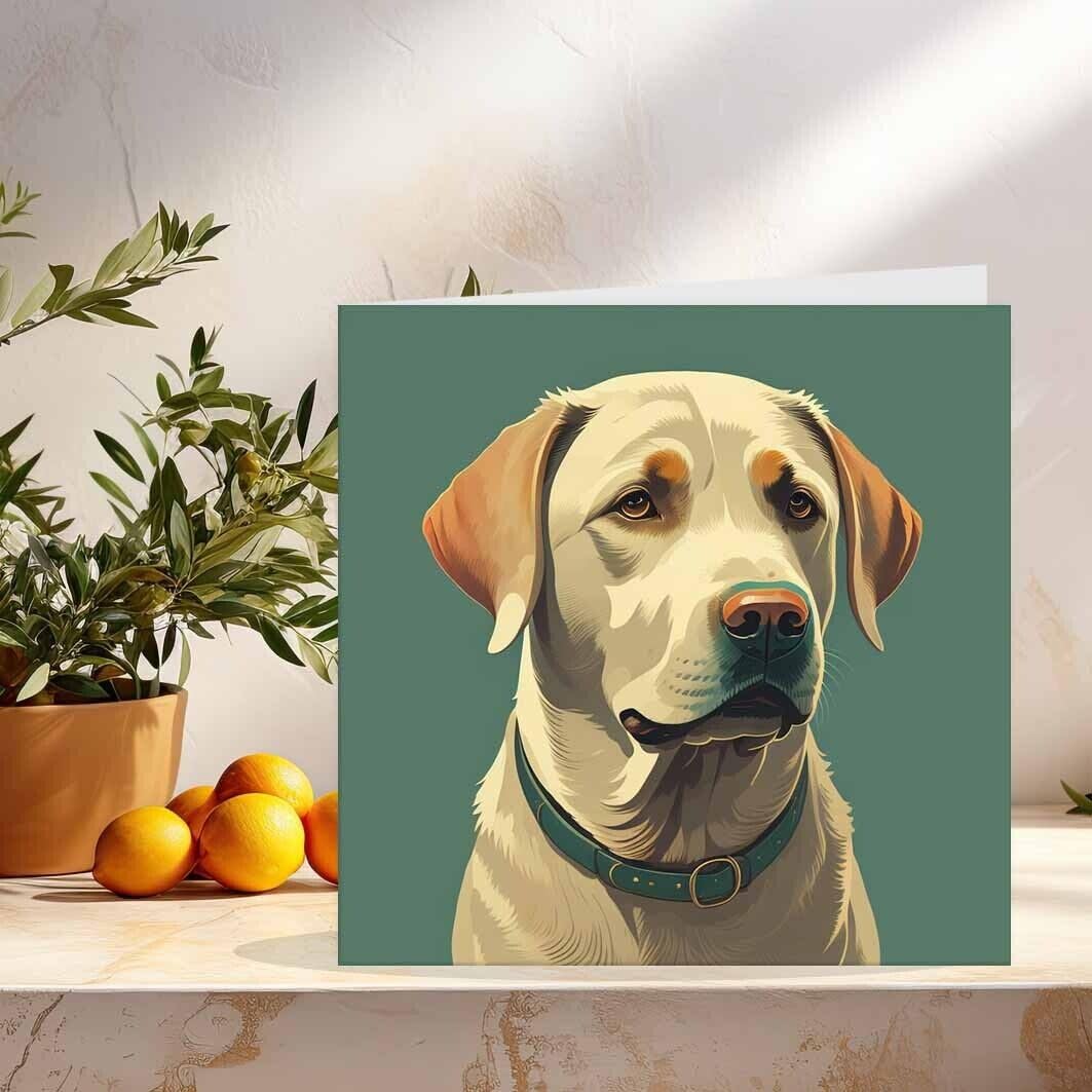 Labrador Greeting Card 145mm x 145mm Dog Beautiful Labrador Card