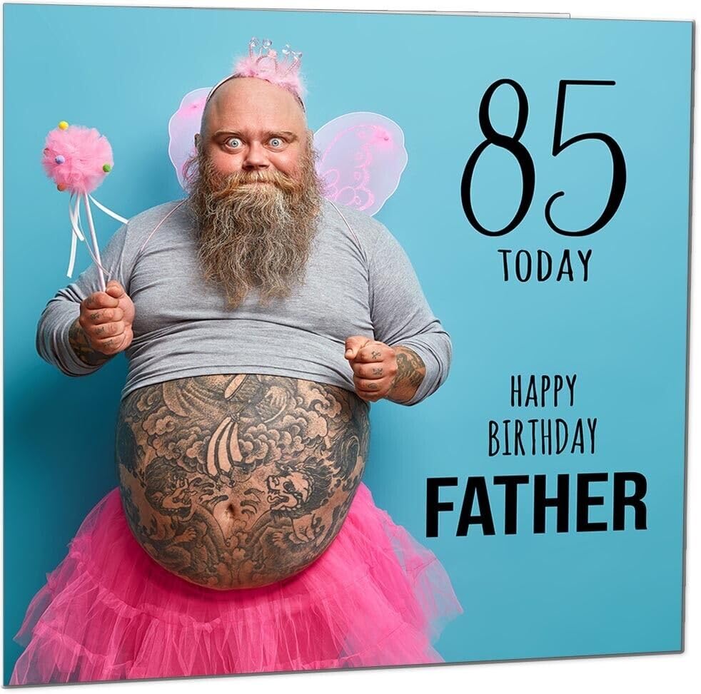 Dads Funny Birthday Card - Bearded Man Joke Funny Father