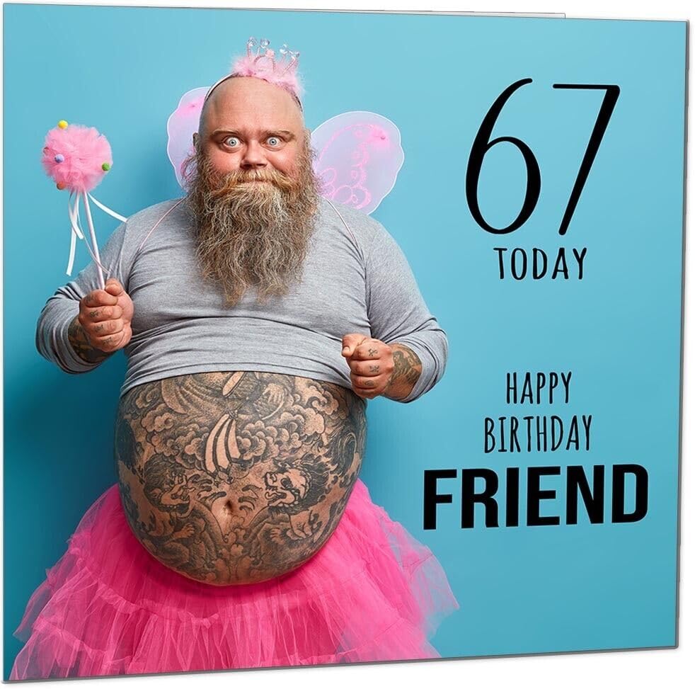 Friends Funny Birthday Card - Bearded Man Joke Funny Best Friend