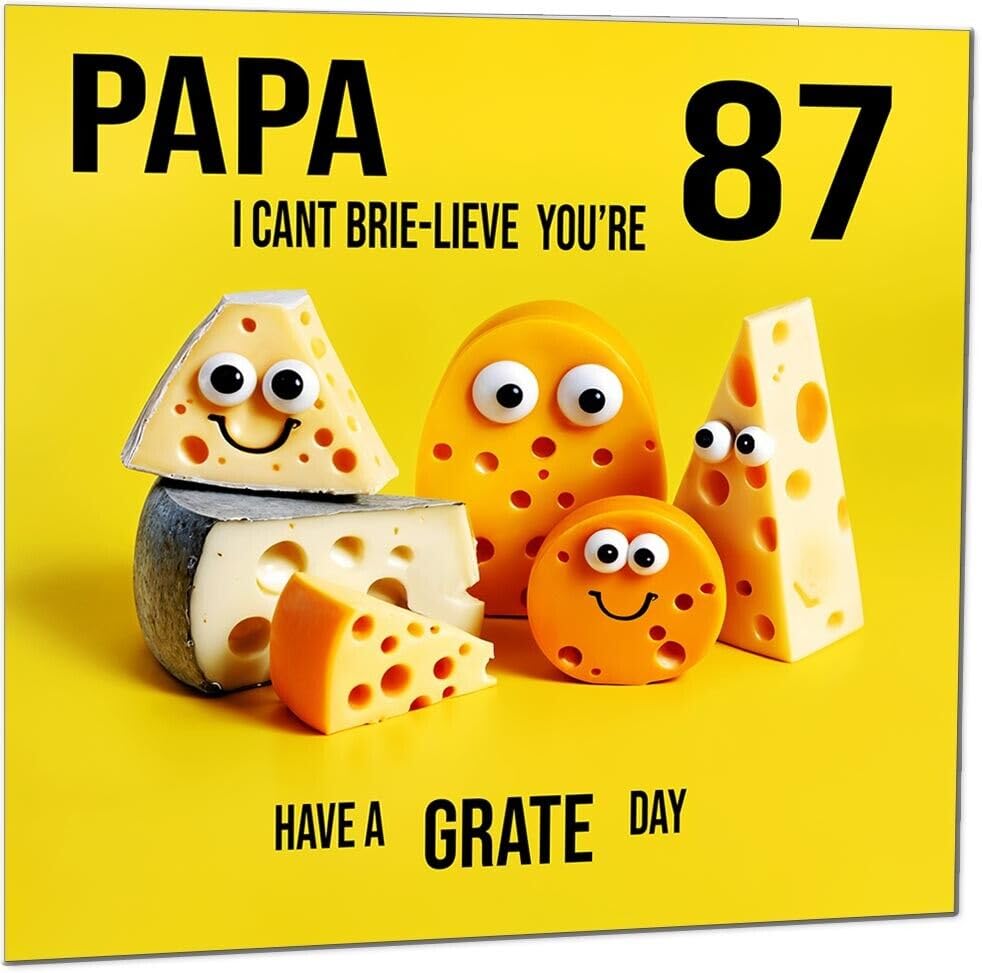 Papa funny Birthday Card for Papa - Cheese Pun Funny Papa's