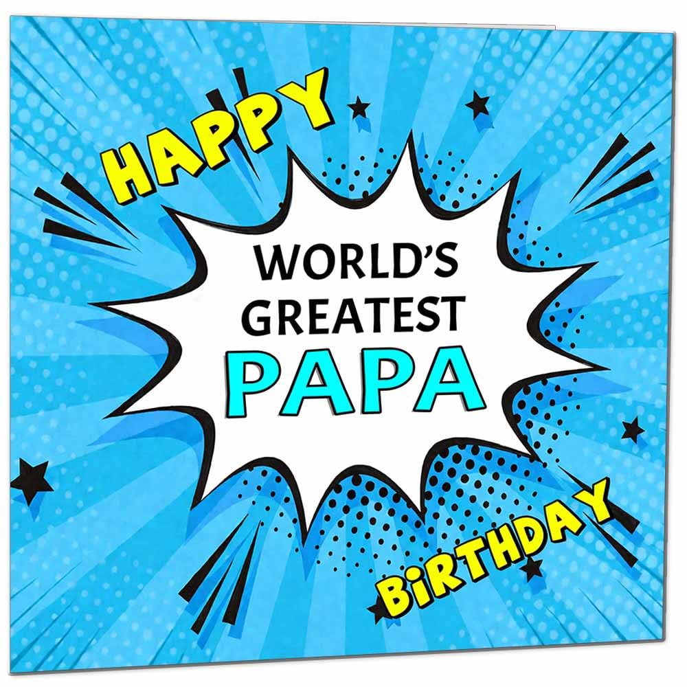 Wife Birthday Card - World's Greatest - Comic Book Pop Art Style Birthday Card for Wife