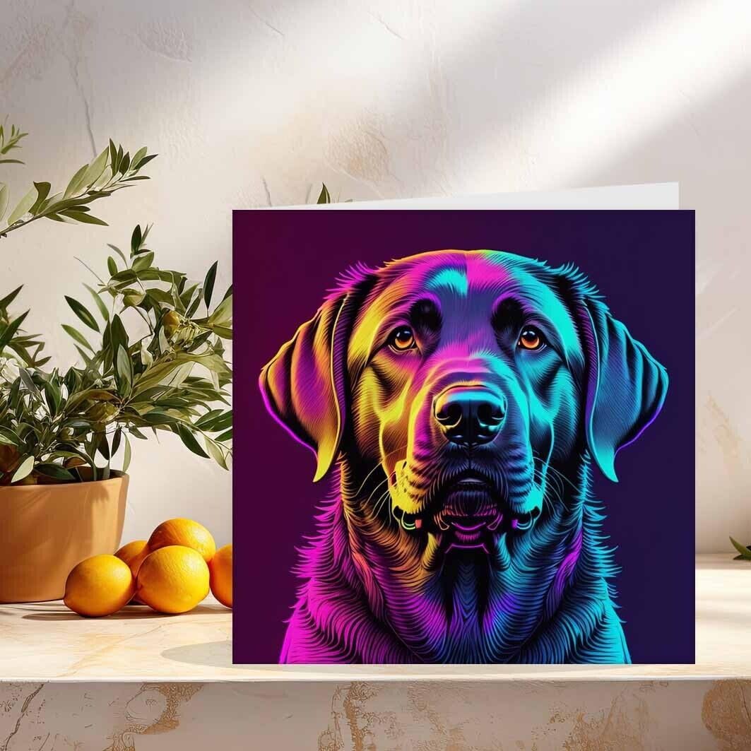 Labrador Art Greeting Card 145 x 145mm Dog Labrador Card