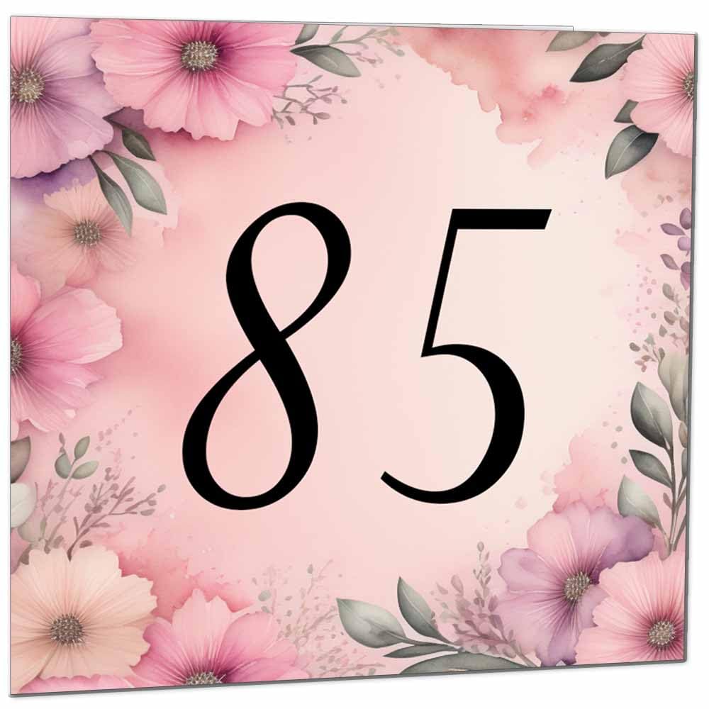 Birthday Card for Women Men - Pink Floral Birthday Cards for 39 year old woman thirty Nine, thirty ninth Ladies Mum Aunt Sister Niece Daughter